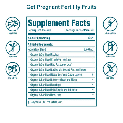 🌿 Get Pregnant Fertility Fruits Tea - Organic Herbal Blend