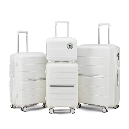 Luggage Sets 4 Piece(14/20/24/28) PP Lightweight & Durable Expandable