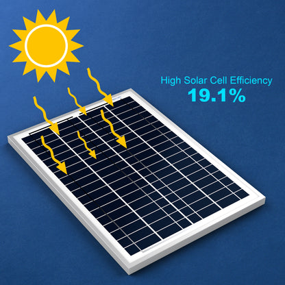 ACOPower 25 Watts Polycrystalline Solar Panel, for 12 Volt Battery