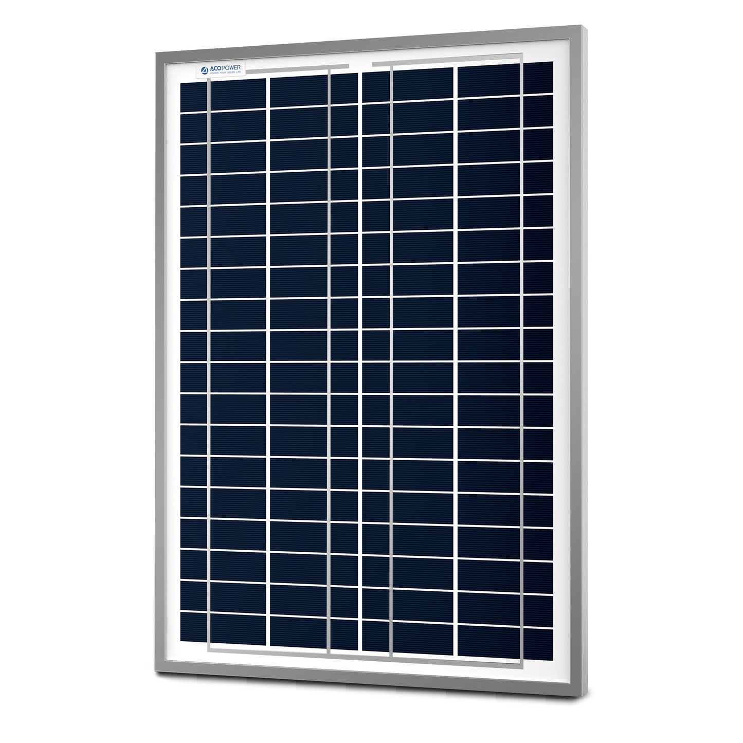 ACOPower 25 Watts Polycrystalline Solar Panel, for 12 Volt Battery