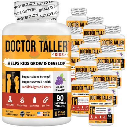 Doctor Taller Kids, Grape Multivitamins, Ages 2-9, 90 Vegan Chewables