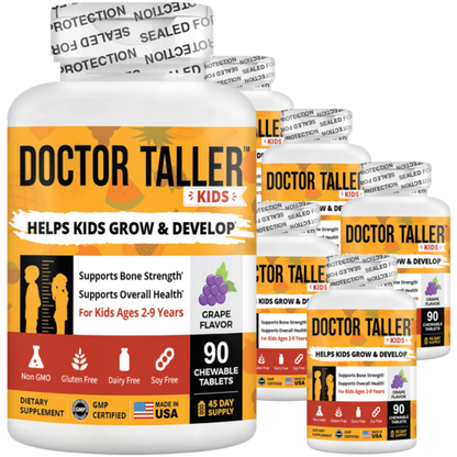 Doctor Taller Kids, Grape Multivitamins, Ages 2-9, 90 Vegan Chewables