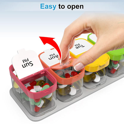 Extra Large Weekly Pill Organizer   XL Daily Pill Box   7 Day Am Pm