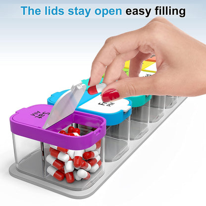 Extra Large Weekly Pill Organizer   XL Daily Pill Box   7 Day Am Pm