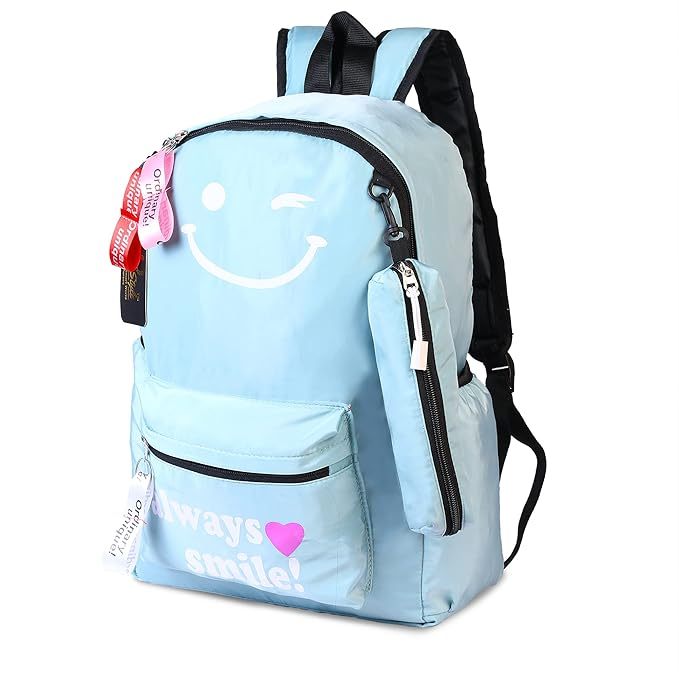 RISEN STYLE Fashion Medium Size Fashion Backpack for Girls LIGHT BLUE