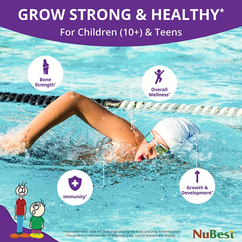 NuBest Tall 10+, Powerful Growth for Kids & Teens (10+), Milk