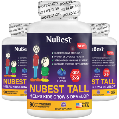 NuBest Tall Kids, Multivitamins, Berry Flavor, Ages 2-9, 90 Chewables