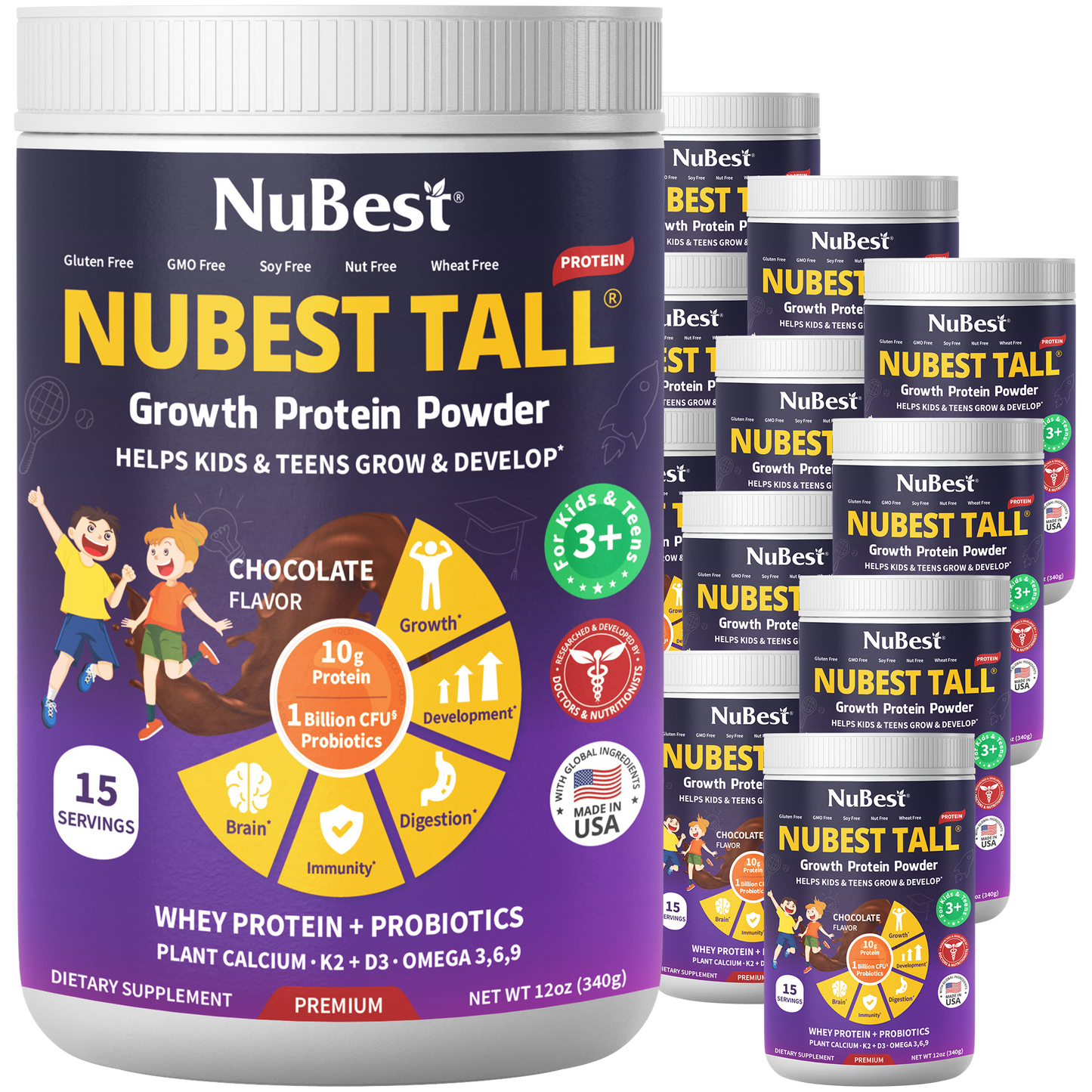 NuBest Tall Protein, Chocolate Shake, 15 servings