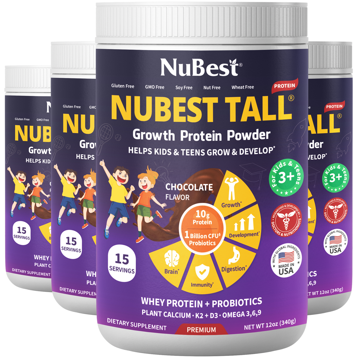 NuBest Tall Protein, Chocolate Shake, 15 servings