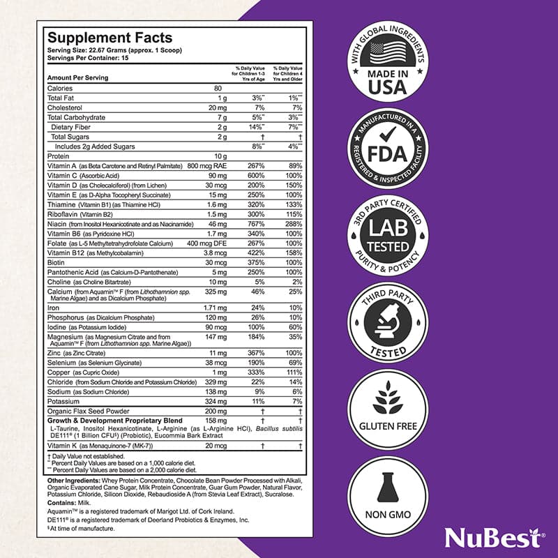 NuBest Tall Protein, Chocolate Shake, 15 servings