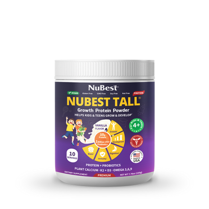 NuBest Tall Protein Vanilla Shake for Kids Ages 4+, 10 Vegan Servings