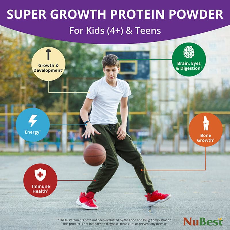 NuBest Tall Protein Vanilla Shake for Kids Ages 4+, 10 Vegan Servings