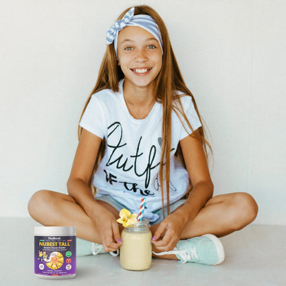 NuBest Tall Protein Vanilla Shake for Kids Ages 4+, 10 Vegan Servings